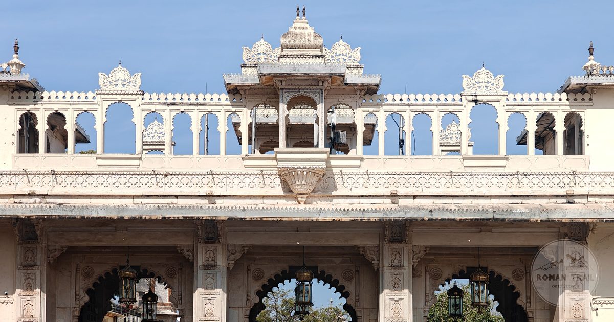 Ornate gateway at Udaipur City Palace, Rajasthan, India