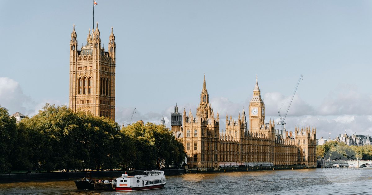The Houses of Parliament and Big Ben along the River Thames in central London