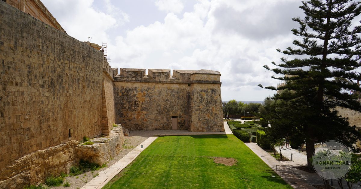 The fortified walls of Mdina, Malta