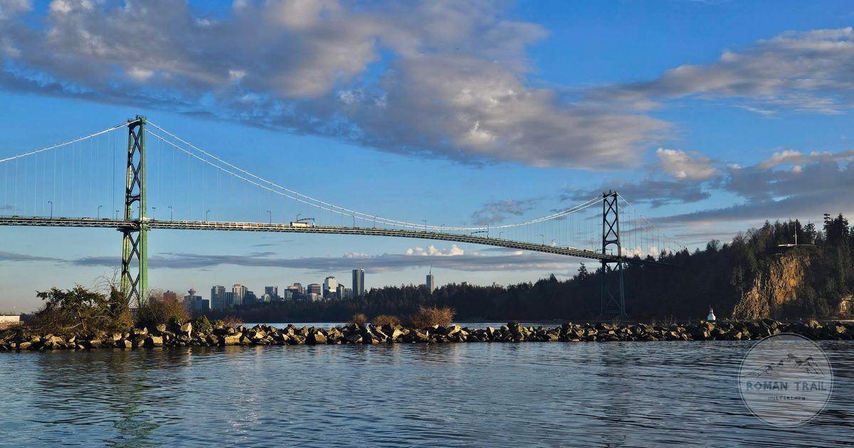 Lions Gate Bridge spanning Burrard Inlet with the Vancouver skyline beyond, Vancouver for women travelers