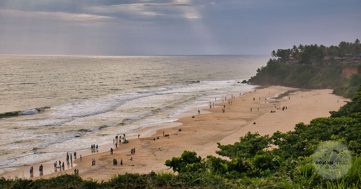 Sunset over Varkala Beach, Kerala, India