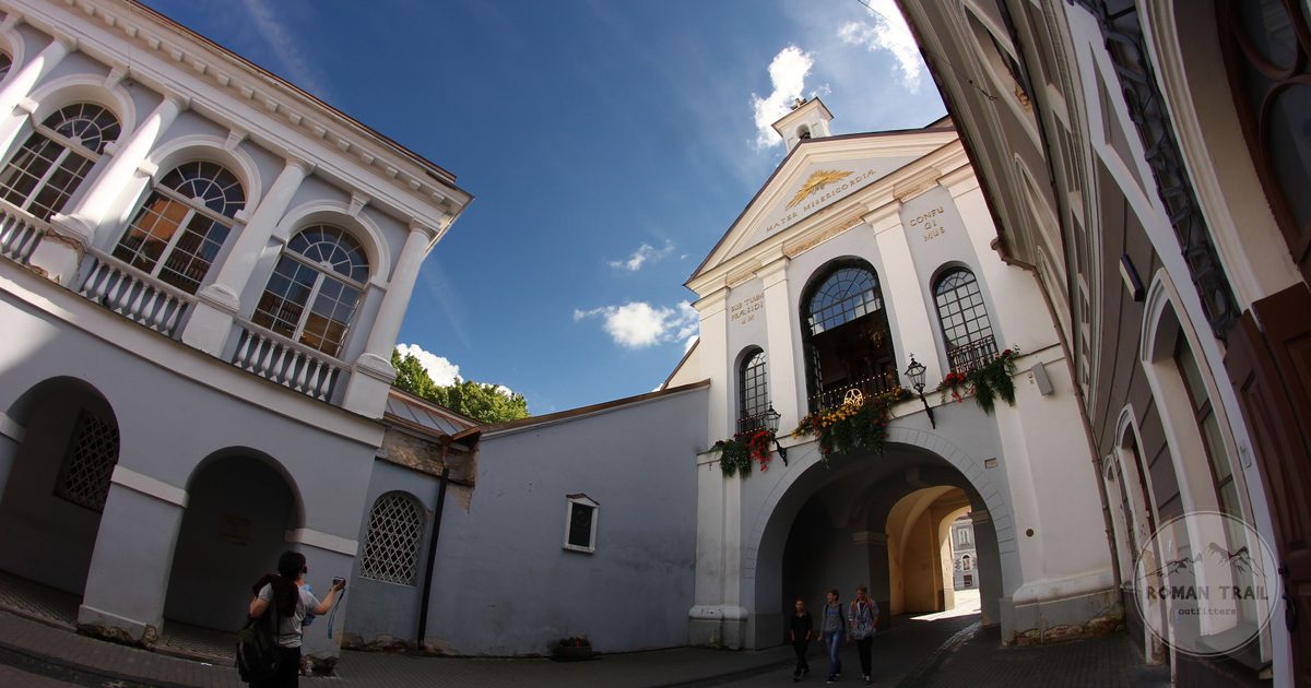 Visitors at the Gates of Dawn in Vilnius, Lithuania