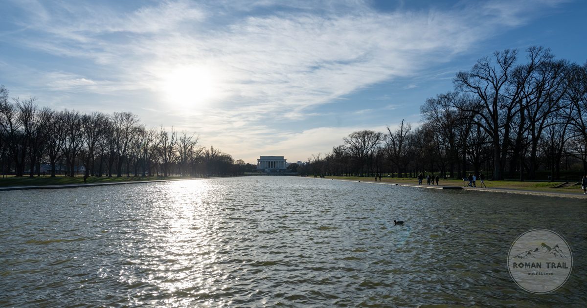 The Lincoln Memorial Reflecting Pool on a clear winter morning, Washington DC for women travelers