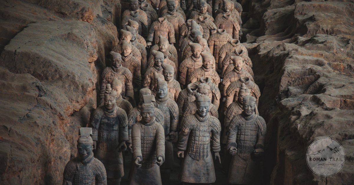 The excavation pits of the Terracotta Warriors at Xi'an, China