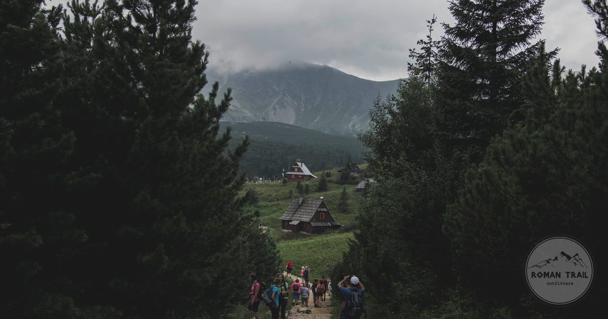Hikers on a mountain trail at Zakopane, Poland
