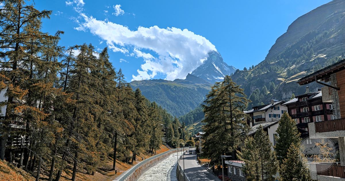 Zermatt village below the Matterhorn, Switzerland