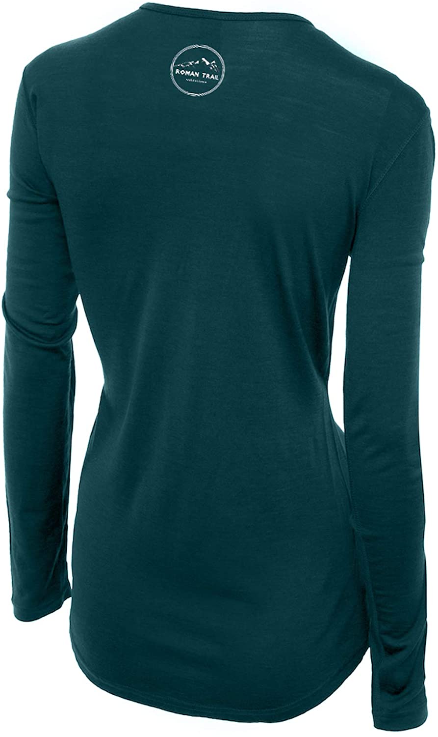 Merino Wool Women's Long Sleeve Top | Crew Neck Shirt | Atlantic Teal