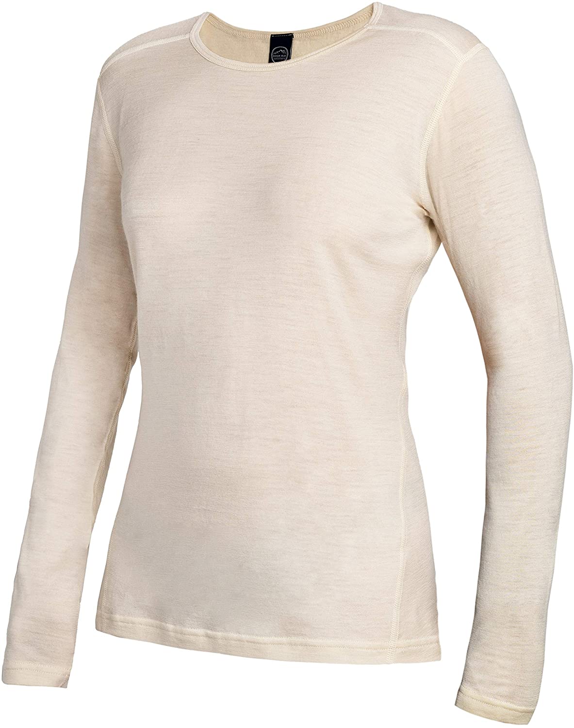 Merino Wool Sleeve Top | Crew Neck Shirt | Cloud Cream - Trail