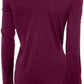 Merino Wool Women's Long Sleeve Top | Crew Neck Shirt | Deep Plum