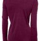 Merino Wool Women's Long Sleeve Top | Crew Neck Shirt | Deep Plum